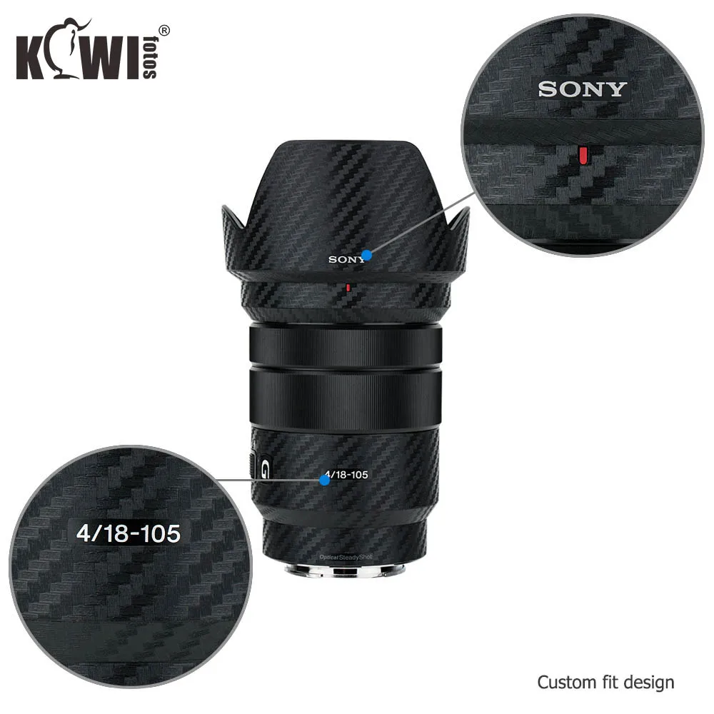 Защитная пленка из углеродного волокна для объектива Sony E PZ 18 105 мм F4G OSS SELP18105G и ALC