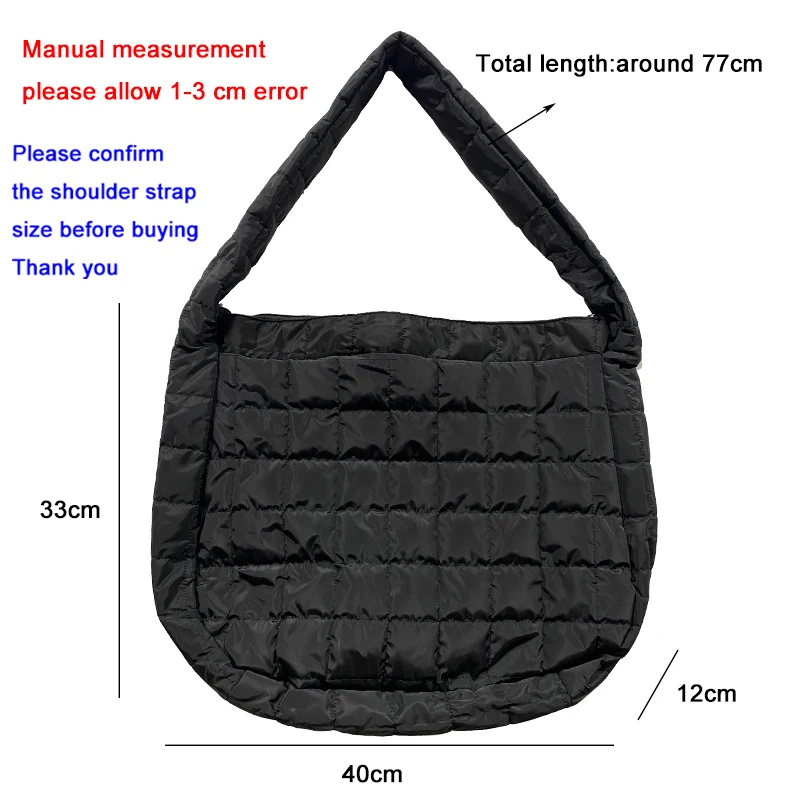 Designer Nylon Large-capacity Handbags Women's Fashion Pleated Shoulder Crossbody Bag Clouds Bag for Women Winter Shopper Bags