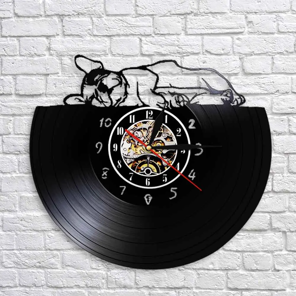 Настенные часы с изображением животных Мопсов щенков Настенный декор подарок