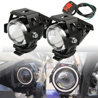 12v 125w motorcycle bicycles led headlight chip u5 motorbike driving spotlight street moto fog drl spot head lights lamp part