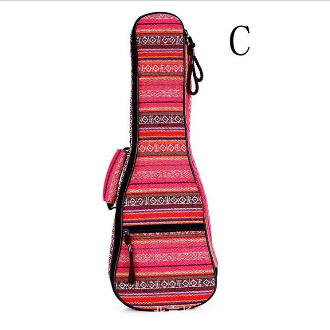 21 23 26 дюймов укулеле Сумка на двух ремнях ремни чехол Мода напечатанная ткань