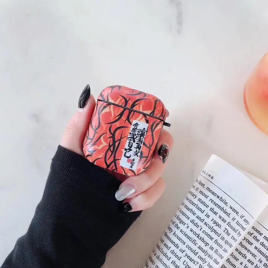 Роскошный китайский Jing thorn Модный мягкий чехол для Apple new Airpods 1/2 противоударный чехол беспроводной Bluetooth наушники чехол для гарнитуры - Цвет: Красный