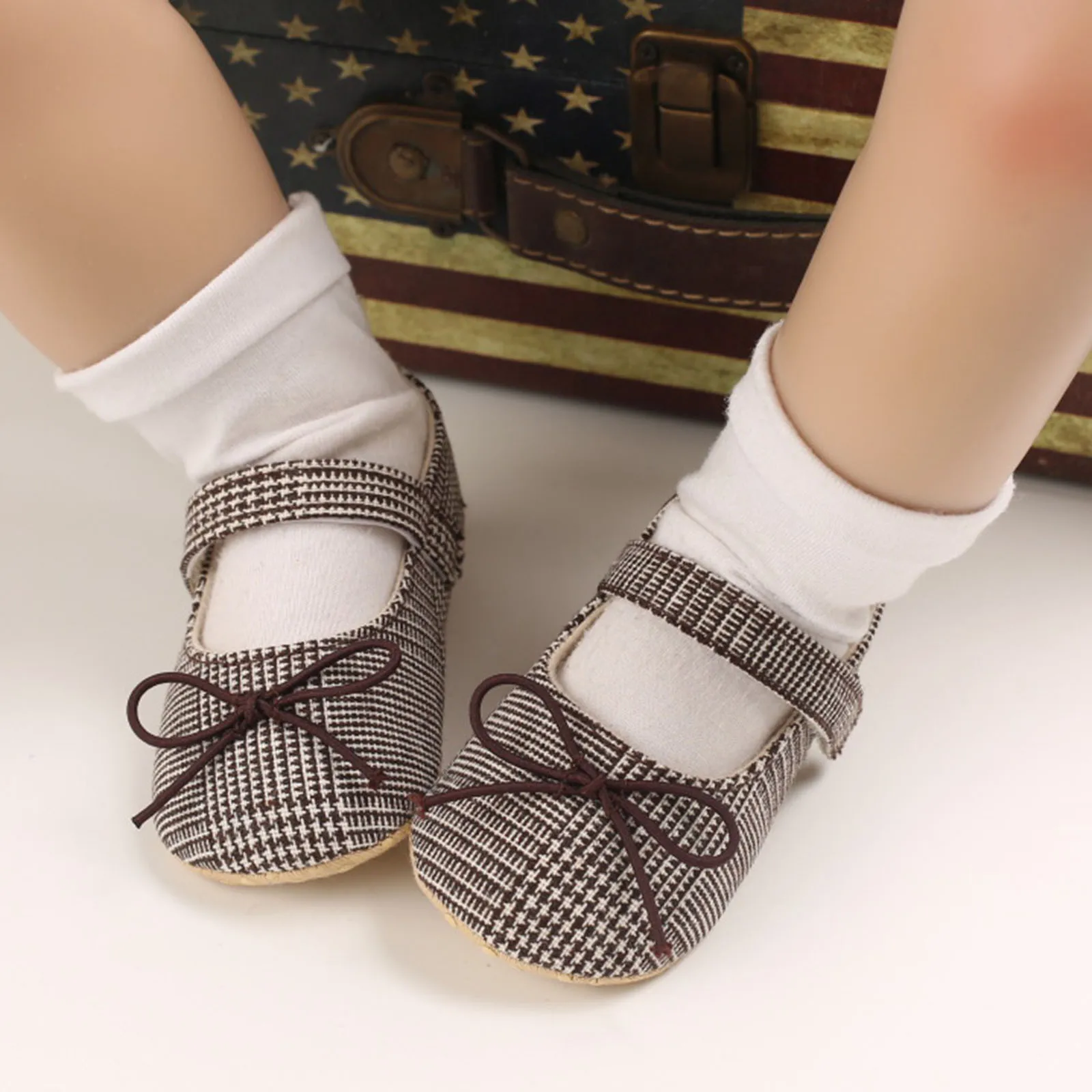 Мягкая нескользящая подошва обувь для новорожденных начинающих ходить детская
