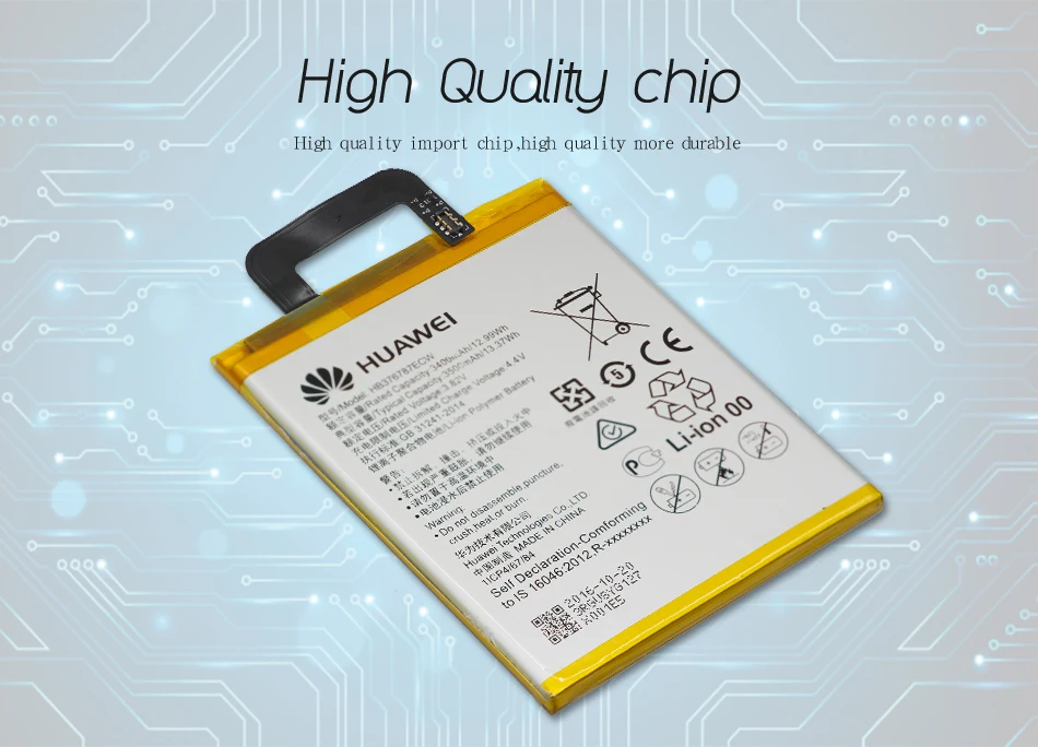 Hua Wei аккумулятор для телефона HB376787ECW для huawei Honor V8 сменные батареи 3500 мАч+ Бесплатные инструменты