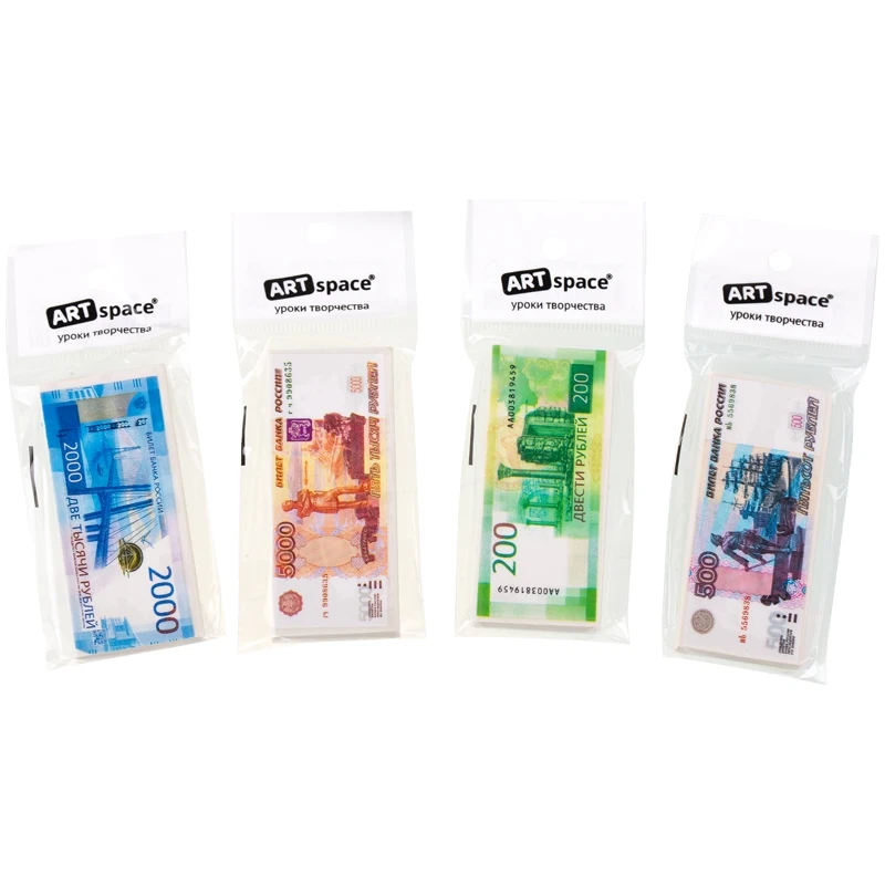 Ластик ArtSpace Рубль прямоугольный термопластичная резина 68*30*7 мм без возможности