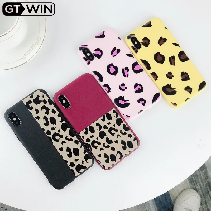 GTWIN модный Леопардовый Мягкий чехол для телефона iPhone 6 6s 7 8 Plus X XS MAX XR 5 5S SE