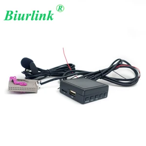 Biurlink автомобильный RNSE 32Pin AUX в навигации, беспроводной Bluetooth микрофон, MP3 TF SD карта, аудио AUX адаптер для Audi A3