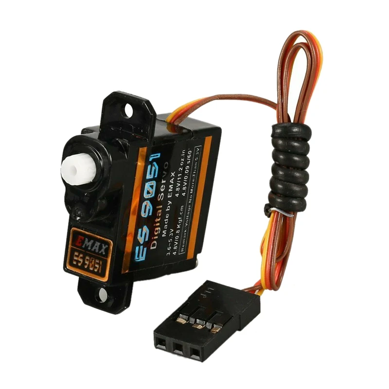 EMAX цифровой пластиковый сервопривод ES9051 4 8 V 0 8Kg для RC Самолет с неподвижным