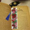 Diamond Painting Bookmark 5D DIY Special Shaped Diamond Art Mosaic Leather Tassel Book Marks Diamond Embroidery Cross Stitch 6