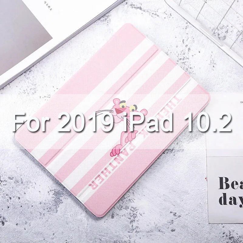 Ультратонкий легкий розовый чехол с рисунком для нового iPad 9,7 iPad 10,2 10,5 Funda Stander Smart Cover для iPad Air1 Air2 A1474 - Цвет: Pink for 2019 10.2