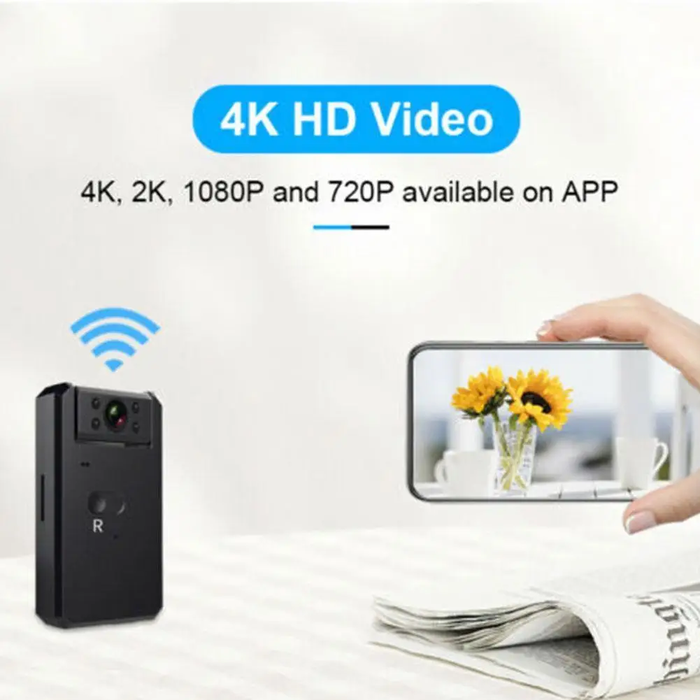 

Mini Wifi IP Camera Full HD 4K 1080P Portable Spy Gadgets Recorder Camcorder Night IR Home Vision Security Camera Secret Vi E4Q3