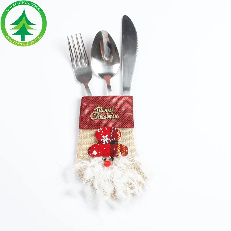 

Christmas knife and fork set Christmas dining table tableware Decoration Christmas socks knife and fork set Dropshipping