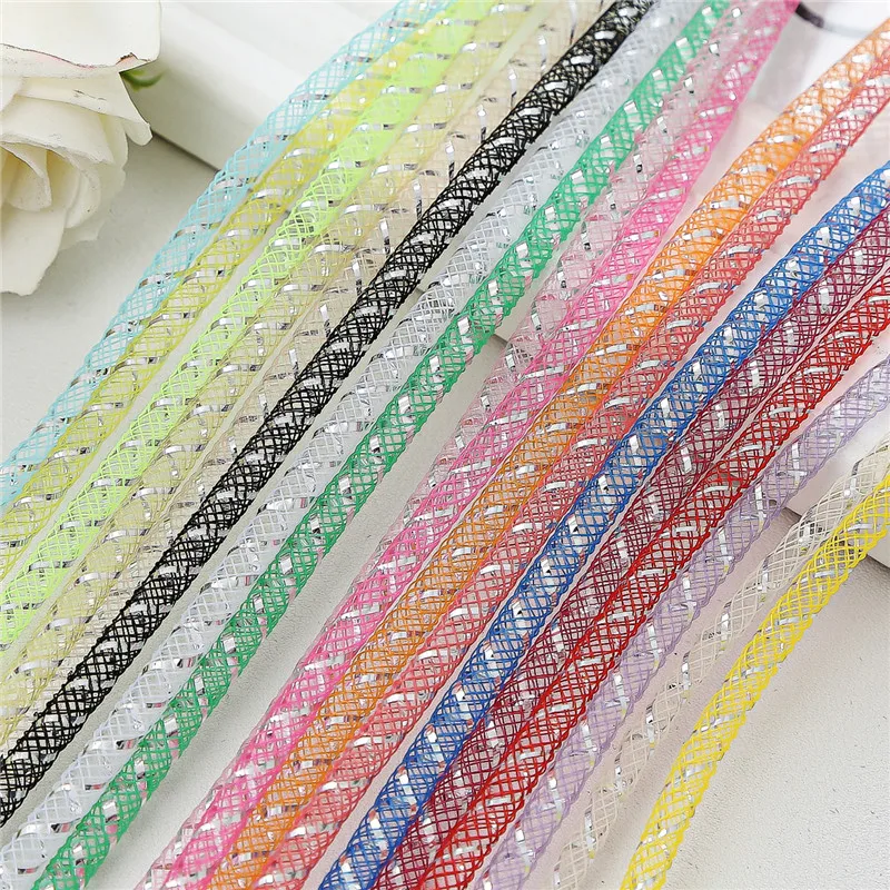 4 мм 50 ярдов/цвет простой красочный трубчатый кринолин Труба отделка конского