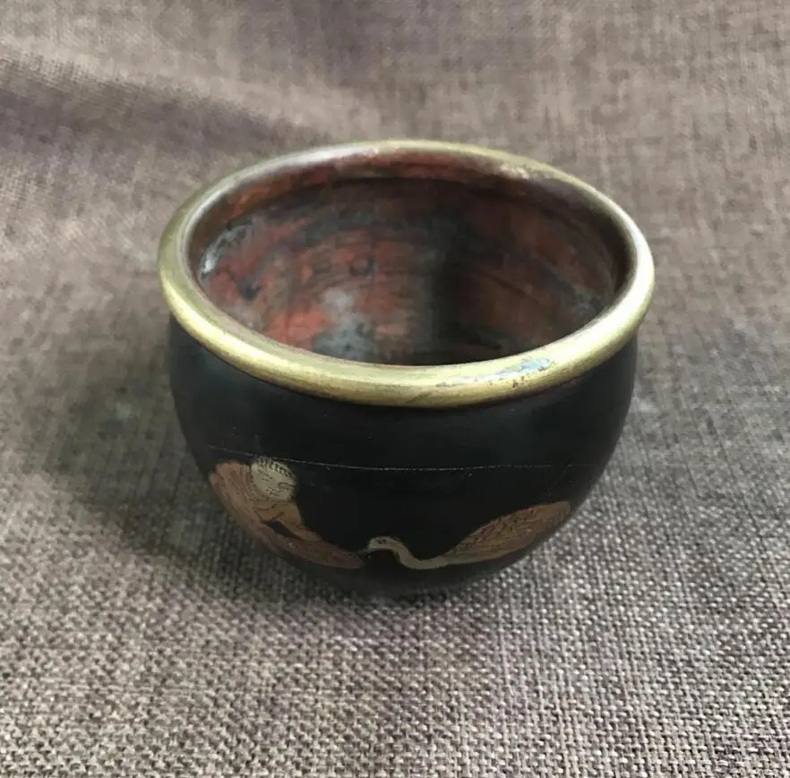 Медная статуэтка медная винная бутылка Императорский треугольный бокал