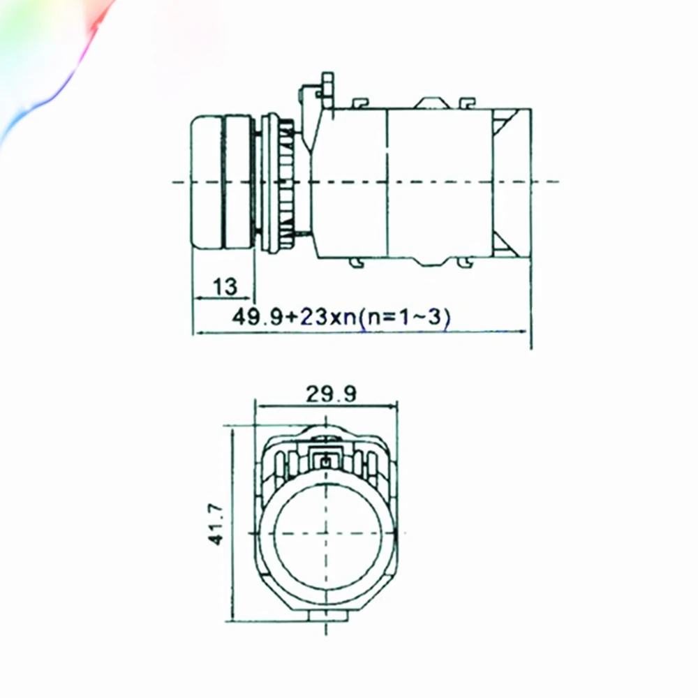 10 шт./кор. ВКЛ ВЫКЛ Мгновенный кнопочный переключатель 22 мм 4 винтов круговой