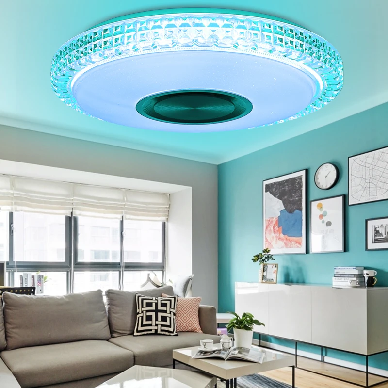 

200W WiFi Modern RGB LED Ceiling Lights Home Lighting APP bluetooth Music Light Bedroom Lamp Smart Ceiling Lamp+Remote Control