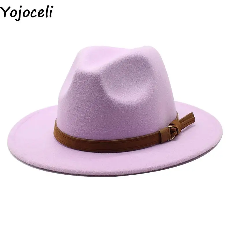 

Шляпа Yojoceli, Женская Федора с широкими полями, Классическая, бежевая, белая, свадебная, церковная, в стиле хип-хоп, Зимняя женская шляпа, шляпа,...