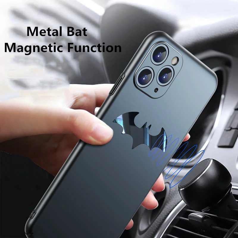 Ультра тонкий металлический жесткий чехол летучая мышь для iPhone 12 11 Pro Max XR XS X SE 6 6S 7