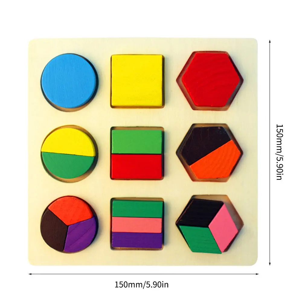 

Baby Educational Wooden Toys Geometric Montessori Puzzle Sorting Math Bricks Preschool Learning Game for Baby Toddler Children