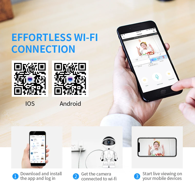 

Wifi IP Camera 1080P Cloud Home Security IP Camera Robot Intelligent Auto Tracking Camera CCTV Surveillance Baby Monitor