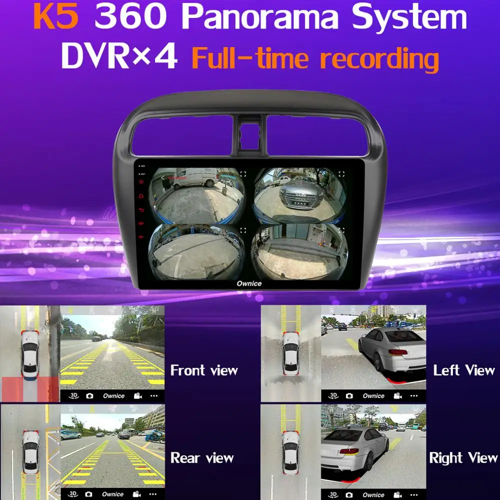 9 "360 ° панорамный Android автомобильный DVD GPS радио плеер для Mitsubishi Mirage Attrage GT G46 2012-2018