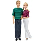 16 Одежда для кукол Повседневная Одежда для кукол одежда для пар одежда для парень Кэн футболка брюки Повседневная Одежда для кукол 30 см аксессуары для кукол