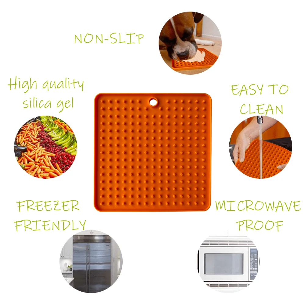 Силиконовый коврик для кормления собак лизания кошек кормушка и в ванну Бадди