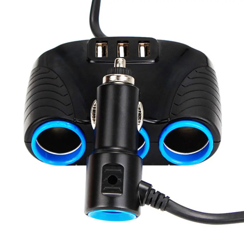 Портативный 3 Порты USB сторонняя Автоматическая розетки разветвитель
