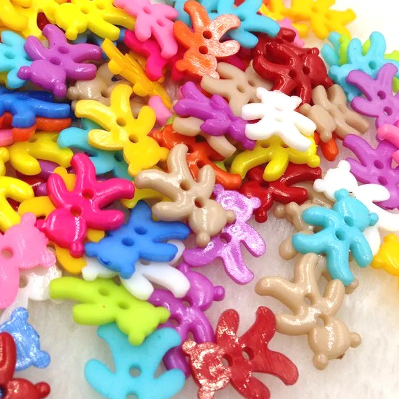 

50pcs Baby Bear Plastic Buttons 2 Holes Sewing Craft 17mm PZ110