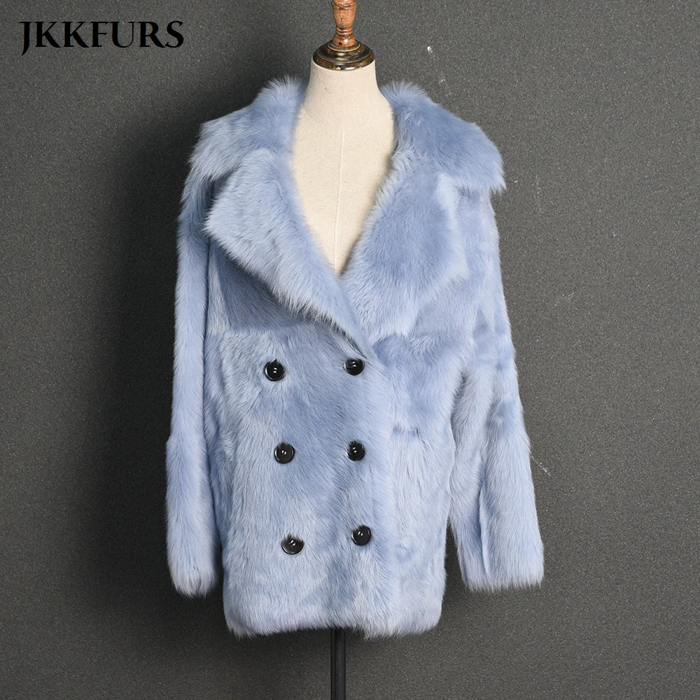 

New Arrivals Women's Real Tuscany Wool Coat Lady's Fashion Winter Jacket Female Thick Warm Fur Outerwear S7617