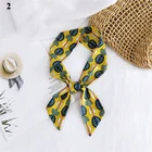 Высокое качество модели цветок узкий шарф Диагональная полоса маленький шарф саржа завязанная сумка шарф тонкий узкий ободок для волос женские шарфы