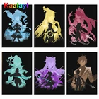 Алмазная живопись 5D сделай сам, аниме полноформатная Алмазная вышивка Genshin Impact, наборы для вышивки крестиком, мозаика, домашний декор, подарок Zs088