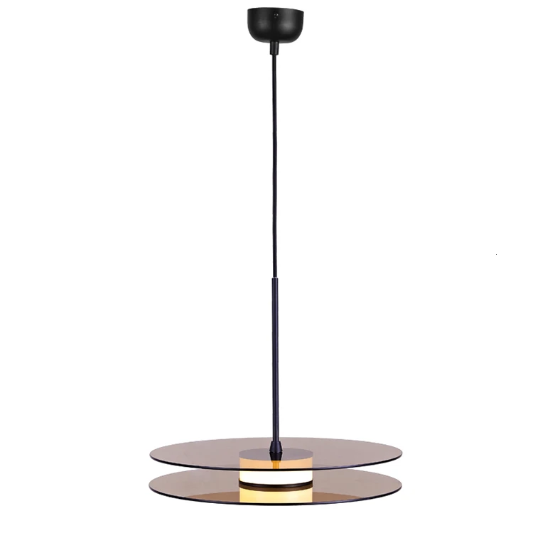 Современная подвесная люстра с серым дымчатым стеклом декоративный светильник