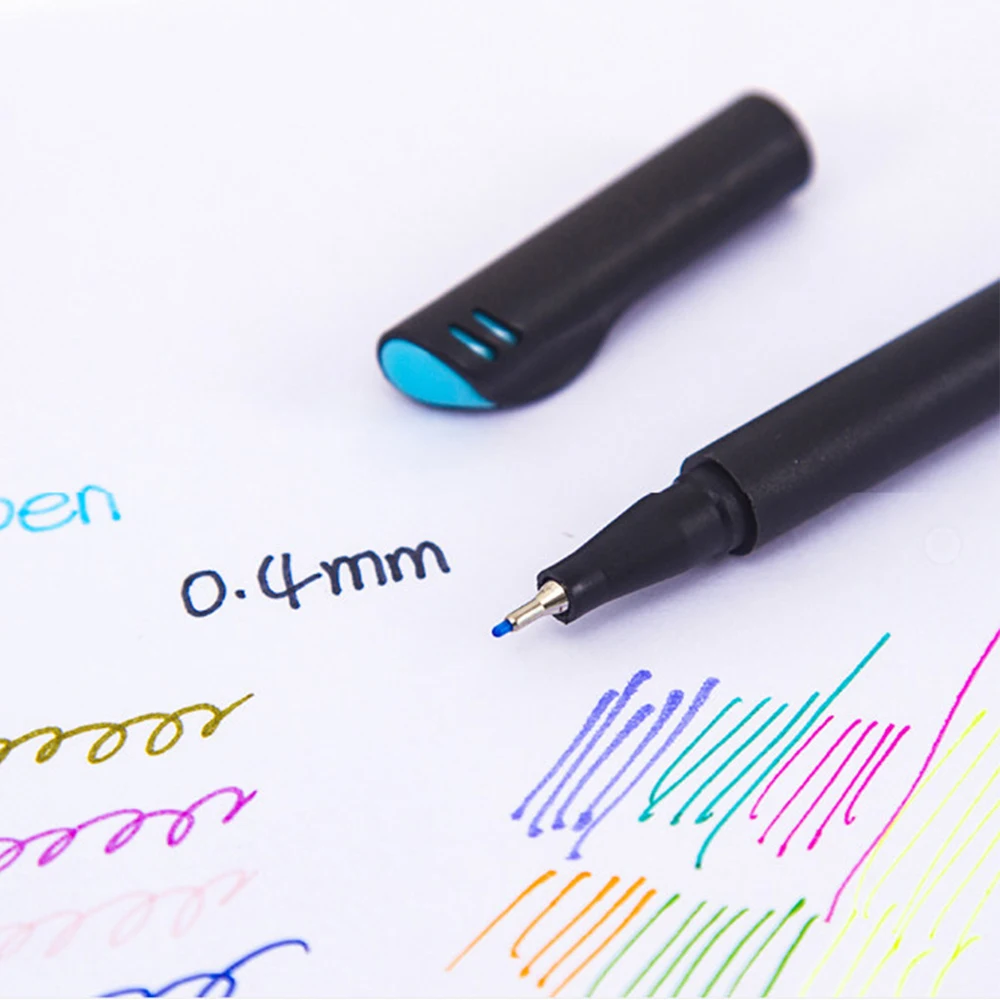 

12/24/36/48/60pcs Colorful 0.4mm Neutral Marker Pen Fineliner Pens For School Office Pen Set Ink Pen Art Supplies Cute