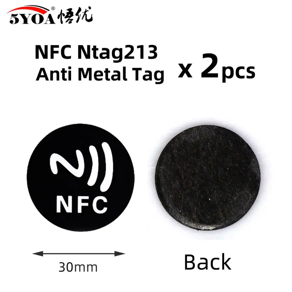 Метка NFC Ntag213 антиметаллическая наклейка 13 56 МГц ISO14443A NTAG 213 металлические значки