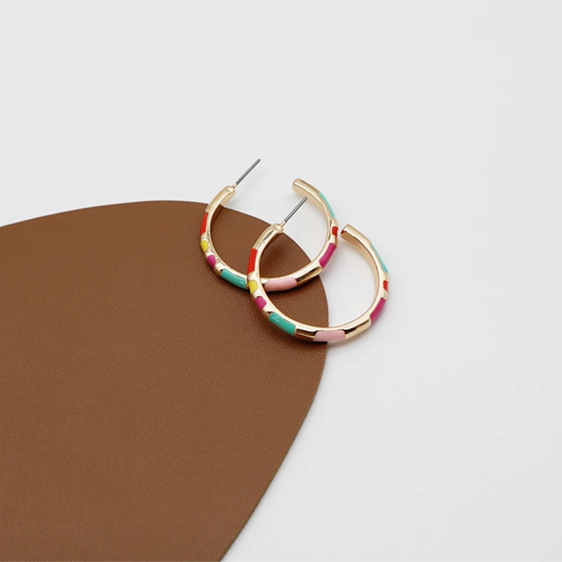 Разноцветные серьги для женщин в богемном стиле новые трендовые стили кольца