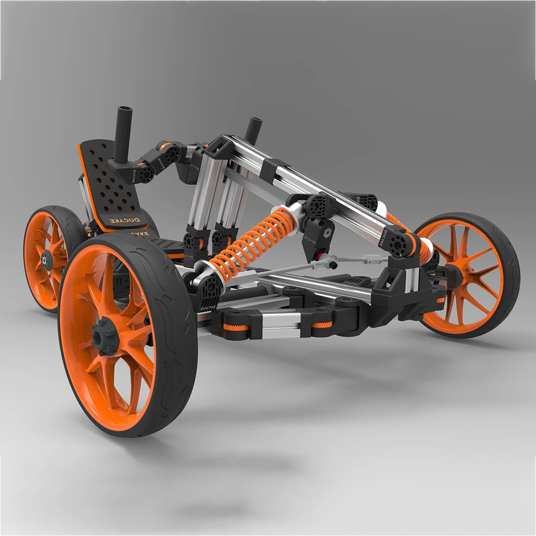 Docyke DIY Творческий застройку аттракционы набор контактов для тестирования 10 в 1 Электрический велосипед Go Kart самокат баланса с алюминиевым, которые поддерживают несколько режимов рамка для малыша