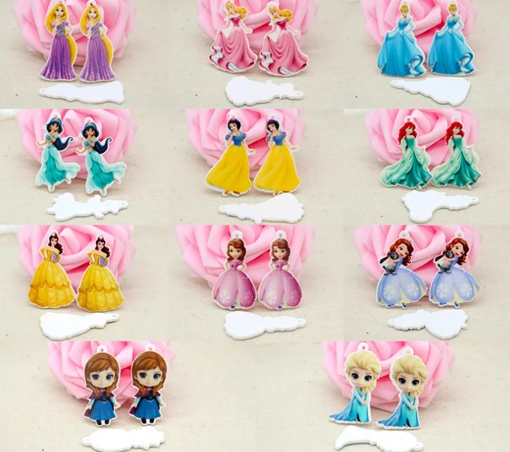 Mixed 12pcs Принцесса слизи амулеты аксессуары для волос шпильки украшения DIY Ювелирные изделия милые девушки смолы слизи амулеты - Окраска металла: Mixed 12pcs