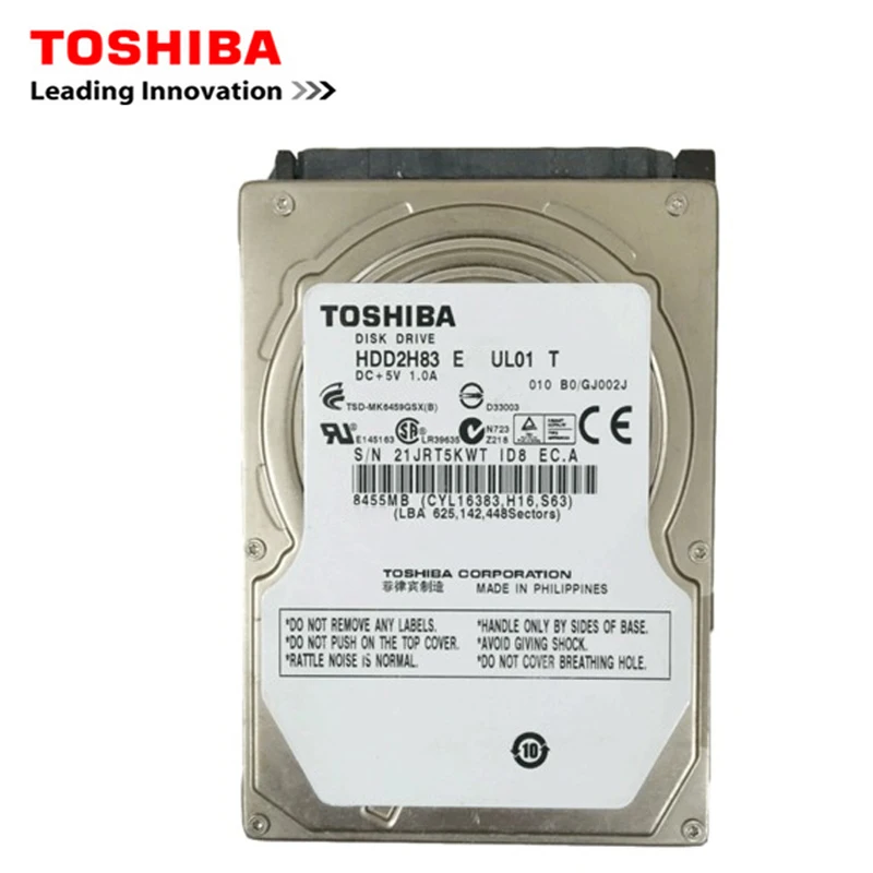 Внутренний жесткий диск TOSHIBA для ноутбука 120 ГБ 2 5 дюйма SATA 60 МБ/с. 2/8 Мб 5400 7200 об/мин|