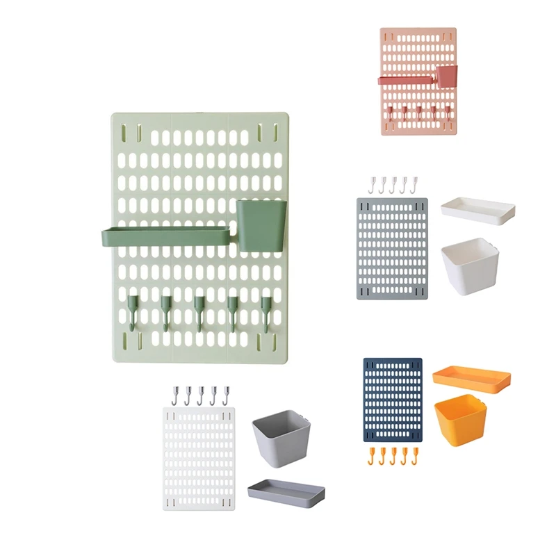 

Настенная полка для кухни и ванной комнаты, декоративная подвесная полка с крючками для хранения, стеллаж