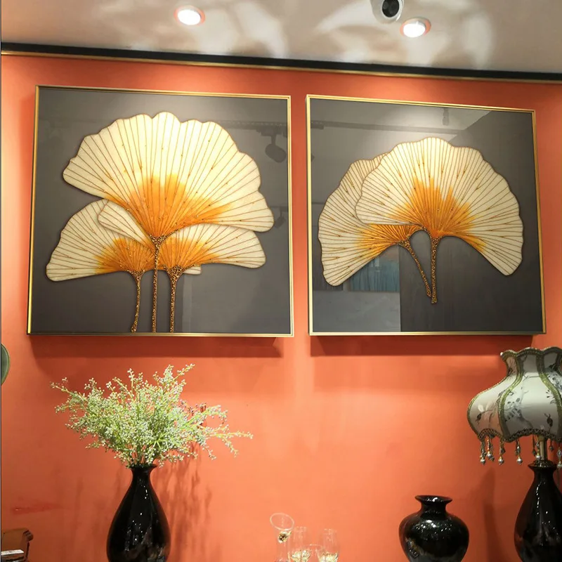 

Modern Simplicity Golden Leaves Porch Canvas Decorative Painting Poster Picture Album Photo Home Decor Wall Art Room Decoration