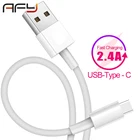 Кабель AFY USB Type C для Xiaomi Redmi Note 7 Mi9 USB C кабель для Samsung S9 Быстрая зарядка провод USB-C кабель для зарядки мобильного телефона