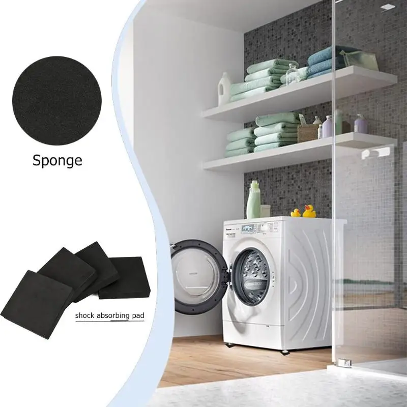 4pcs Washing Machine Anti Vibration Pad Shock Proof Non Slip Foot Feet Tailorable Mat Refrigerator Floor Furniture Protectors |