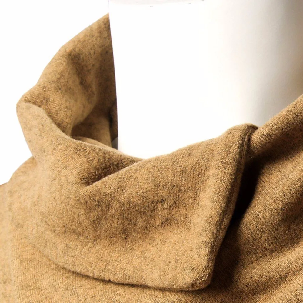 Мужская Асимметричная футболка с воротником стойкой свитер хомутом и длинным