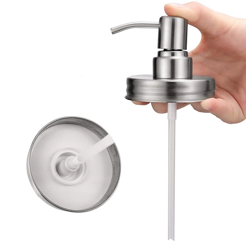 Двойной дозатор для мыла и лосьона из нержавеющей стали запасной с защитой от