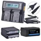 Аккумуляторная батарея Batmax 7200 мА  ч NP-F970 NP-F960 со светодиодными индикаторами мощности + быстрое двойное зарядное устройство с ЖК-дисплеем для Sony PLM-100 CCD-TRV35