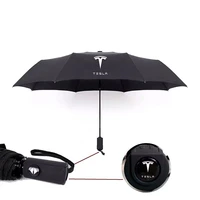 for tesla car automatic folding umbrella rain for tesla model 3 model x model s model y whith logo windproof parasol man gift
