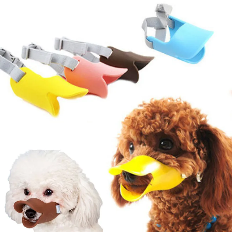 Намордник для собак из силикона с милым желтым утенком Маска полости рта морда