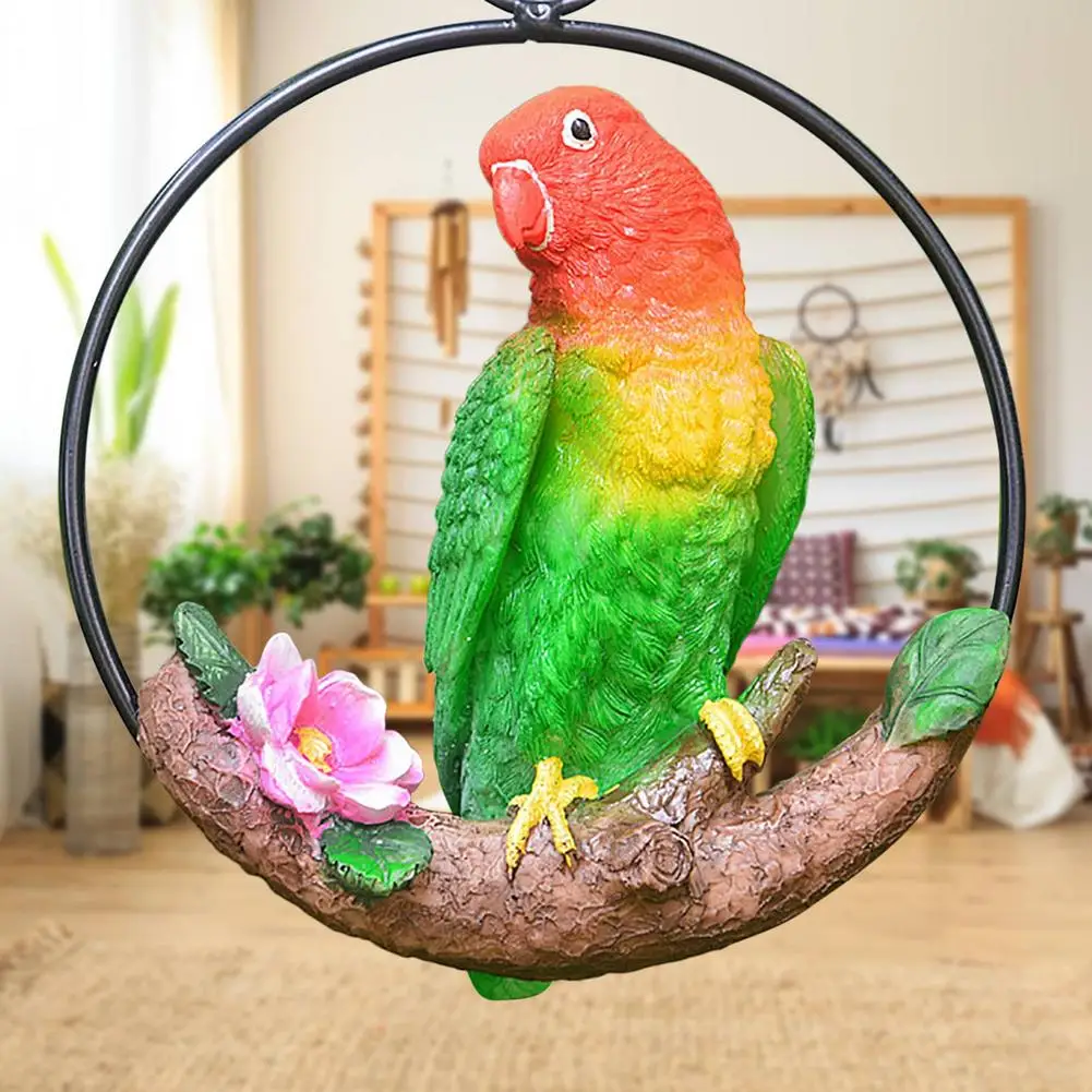 Настенная полимерная ремесла имитация попугая Series статуэтка для сада патио
