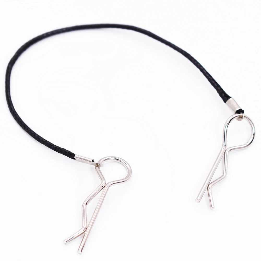 2 шт. черный зажим для крепления к корпусу RC зажимы R с веревками 1/8 гусеничного